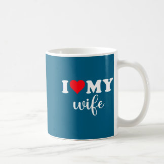 Caneca De Café Eu amo a camisa da minha esposa eu coração esposa 