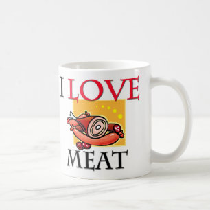 Caneca De Café Eu amo a carne