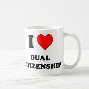 Caneca De Café Eu amo a cidadania dupla