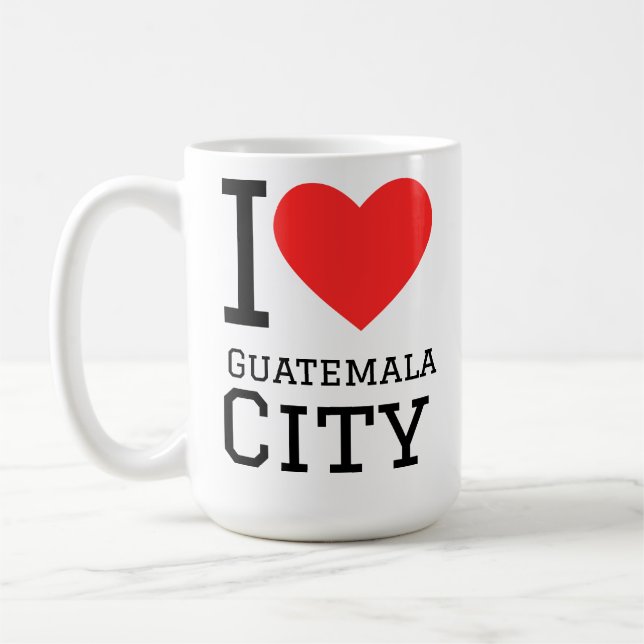Caneca De Café Eu amo a Cidade da Guatemala (Esquerda)