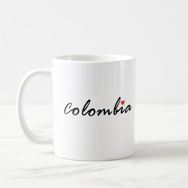 Caneca De Café Eu amo a Colômbia (Esquerda)