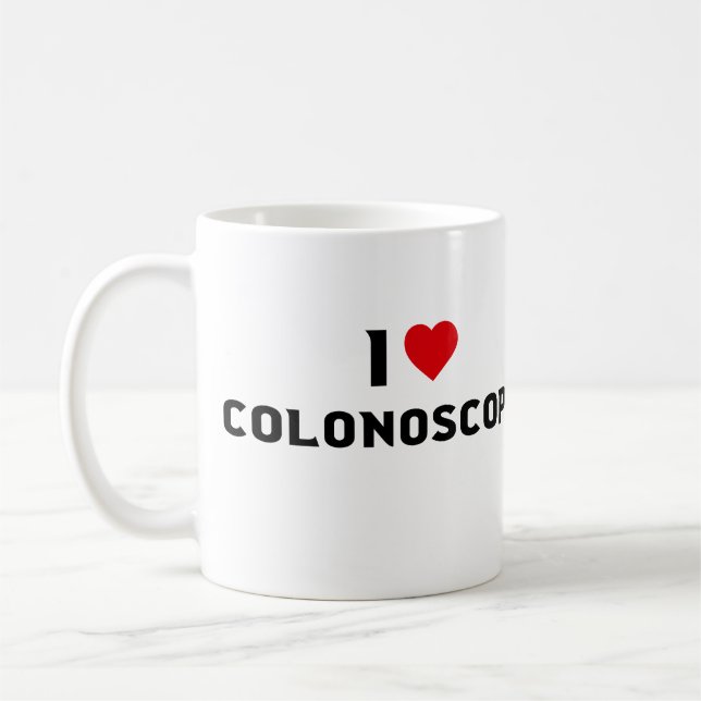 Caneca De Café eu amo a colonoscopia (Esquerda)