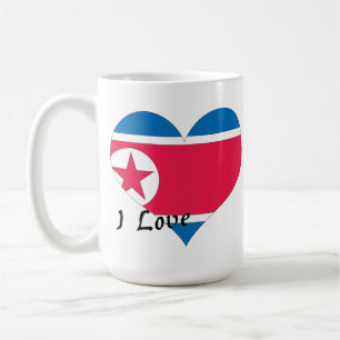 Caneca De Café Eu amo a Coreia do Norte