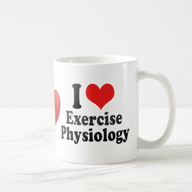 Caneca De Café Eu amo a fisiologia de exercício (Direita)