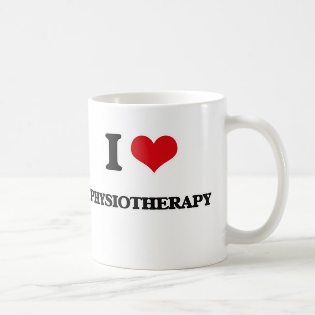 Caneca De Café Eu amo a fisioterapia (Direita)