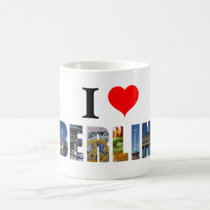 Caneca De Café Eu amo a foto da cidade do viagem de Berlim