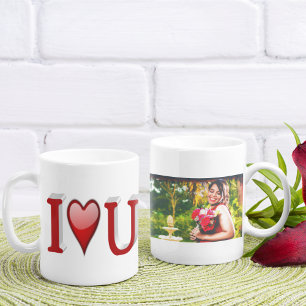 Caneca De Café Eu amo a foto do Dia de os namorados
