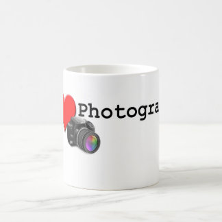 Caneca De Café Eu amo a fotografia