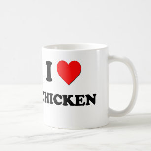 Caneca De Café Eu amo a galinha