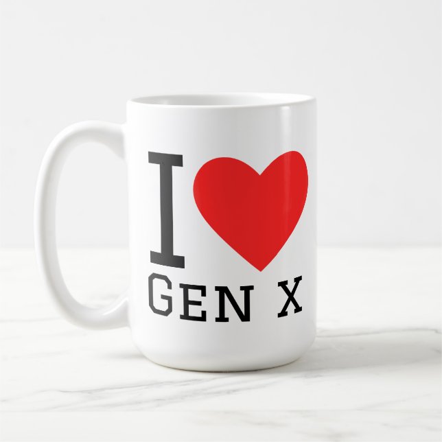 Caneca De Café Eu amo a geração x (Esquerda)