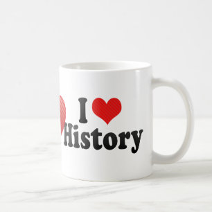 Caneca De Café Eu amo a história