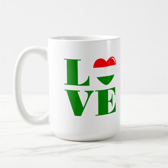 Caneca De Café Eu amo a Hungria (Esquerda)