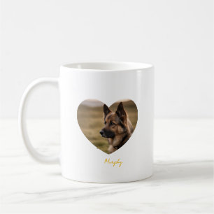 Caneca De Café Eu amo a imagem personalizada e o nome do meu cach