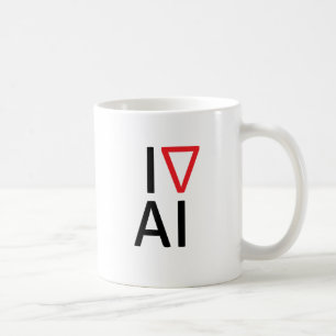 Caneca De Café Eu amo a inteligência artificial
