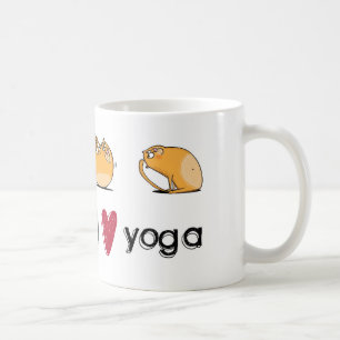 Caneca De Café Eu amo a ioga