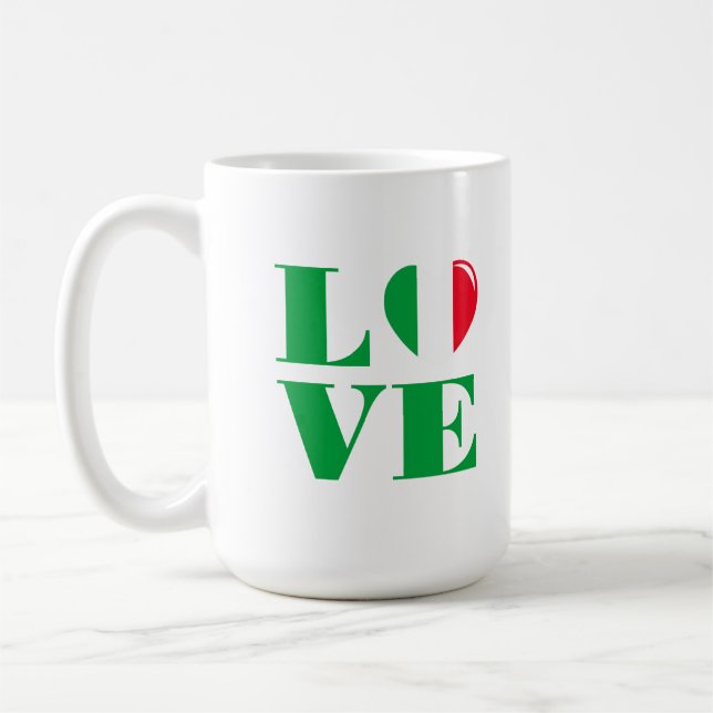 Caneca De Café Eu amo a Itália (Esquerda)