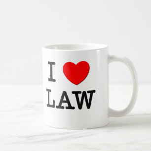 Caneca De Café Eu amo a lei