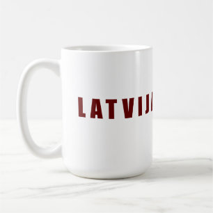Caneca De Café Eu amo a Letónia