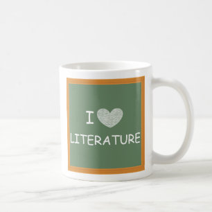 Caneca De Café Eu amo a literatura