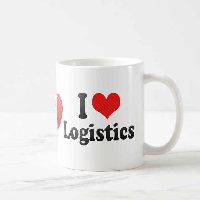 Caneca De Café Eu amo a logística (Direita)