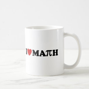 Caneca De Café Eu amo a matemática