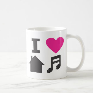 Caneca De Café Eu amo a música da casa