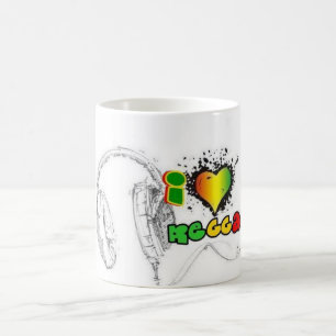 Caneca De Café eu amo a reggae