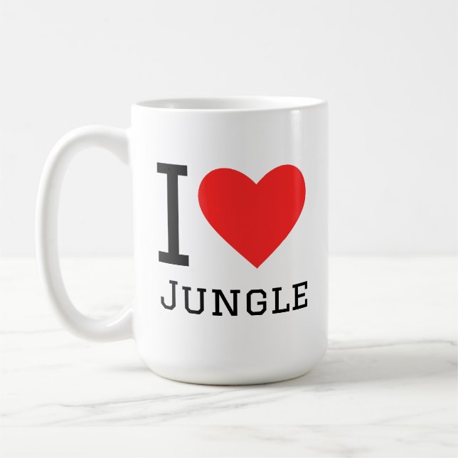Caneca De Café Eu amo a selva (Esquerda)