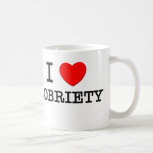 Caneca De Café Eu amo a sobriedade