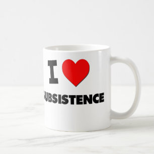 Caneca De Café Eu amo a subsistência
