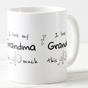Caneca De Café Eu Amo a Tipografia do Nome da Minha Avó Gráfica