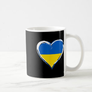 Caneca De Café Eu Amo a Ucrânia - Fique Com a Ucrânia - Bandeira