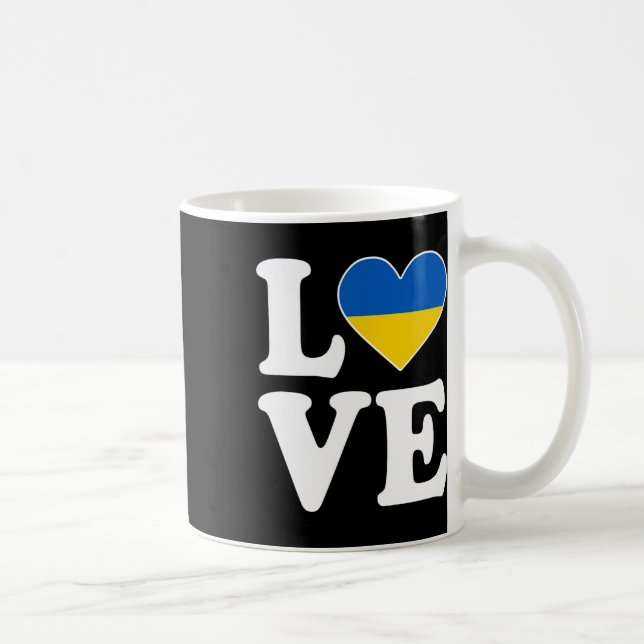 Caneca De Café Eu Amo a Ucrânia X Ucraniano Ucrânia  (Direita)