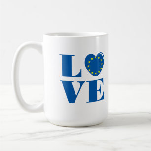 Caneca De Café Eu amo a União Europeia
