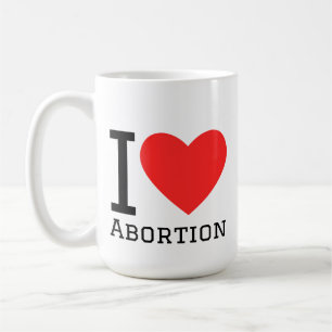 Caneca De Café Eu amo aborto