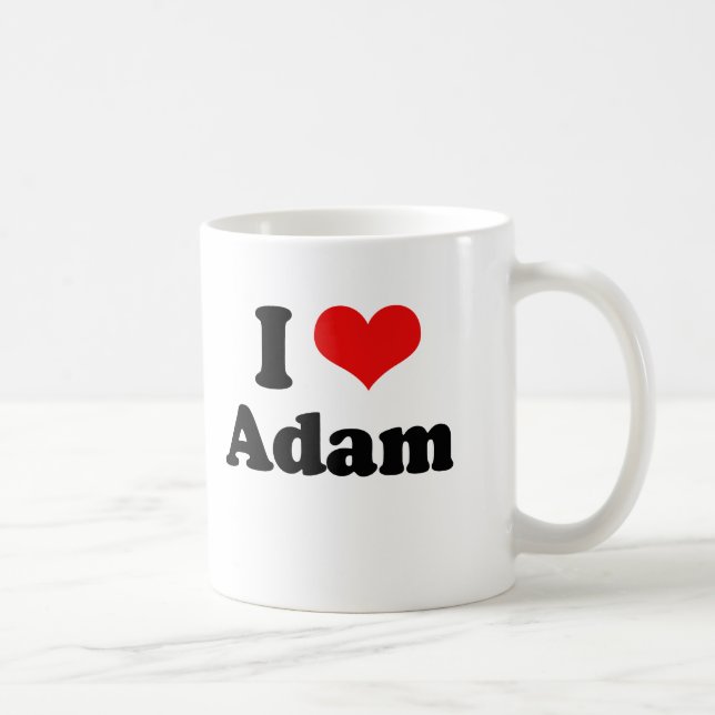 Caneca De Café Eu amo Adam (Direita)