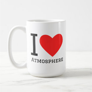 Caneca De Café Eu amo adesivo quadrado de atmosfera