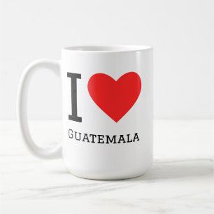Caneca De Café Eu amo adesivos quadrados da Guatemala