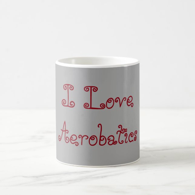 Caneca De Café Eu Amo Aerobática (Centro)