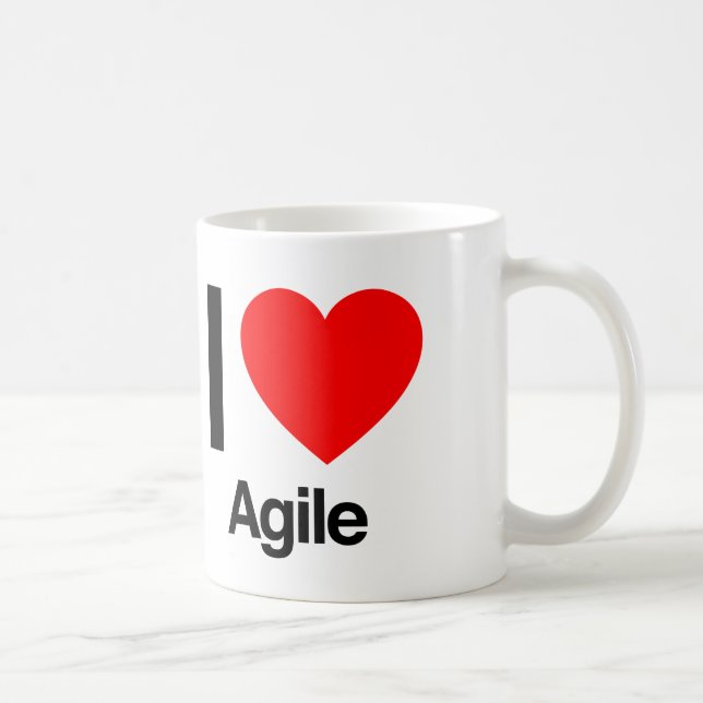 Caneca De Café eu amo agile (Direita)