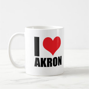 Caneca De Café Eu amo Akron