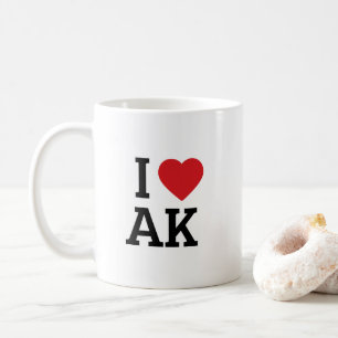Caneca De Café Eu Amo Alasca - Presente de Charme Sincero para Vi