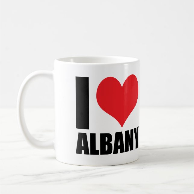 Caneca De Café Eu amo Albany (Esquerda)