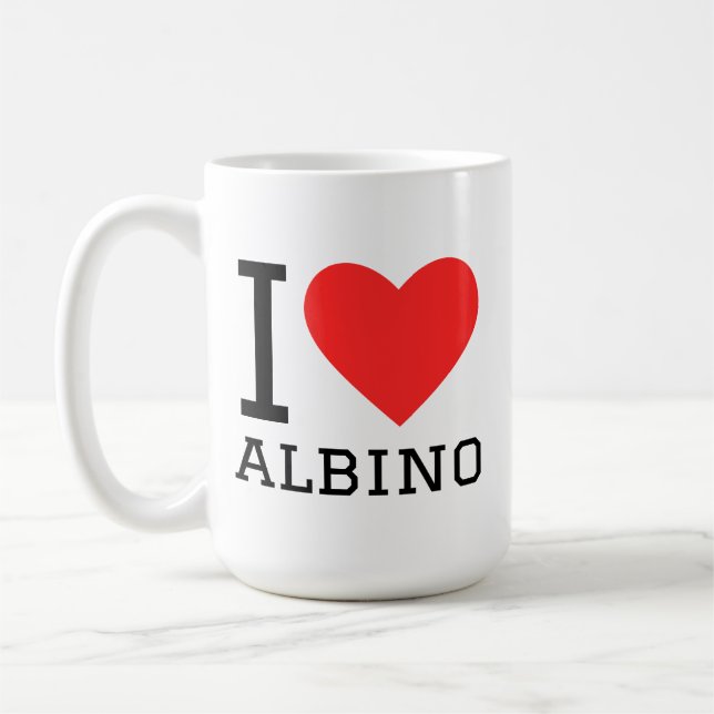 Caneca De Café Eu amo albino  (Esquerda)
