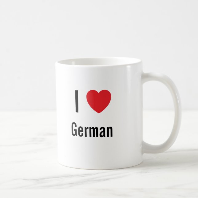 Caneca De Café Eu amo alemão (Direita)
