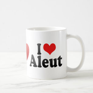 Caneca De Café Eu amo Aleut