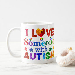 Caneca De Café Eu amo alguém com AUTISM