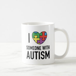 Caneca De Café Eu Amo Alguém Com Autismo