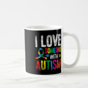 Caneca De Café Eu Amo Alguém Com Autismo Autista Autista Apoio