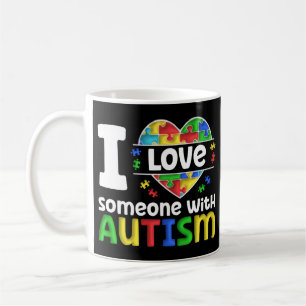 Caneca De Café Eu Amo Alguém Com Autismo, Presente De Consciência